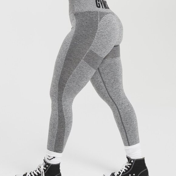 Gymshark Flex High Waisted Leggings Charcoal Marl - Picture 7 of 8